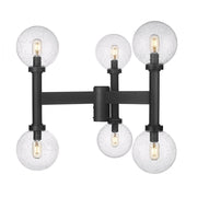 6 Light Outdoor Post Mount Fixture-Clear Seedy