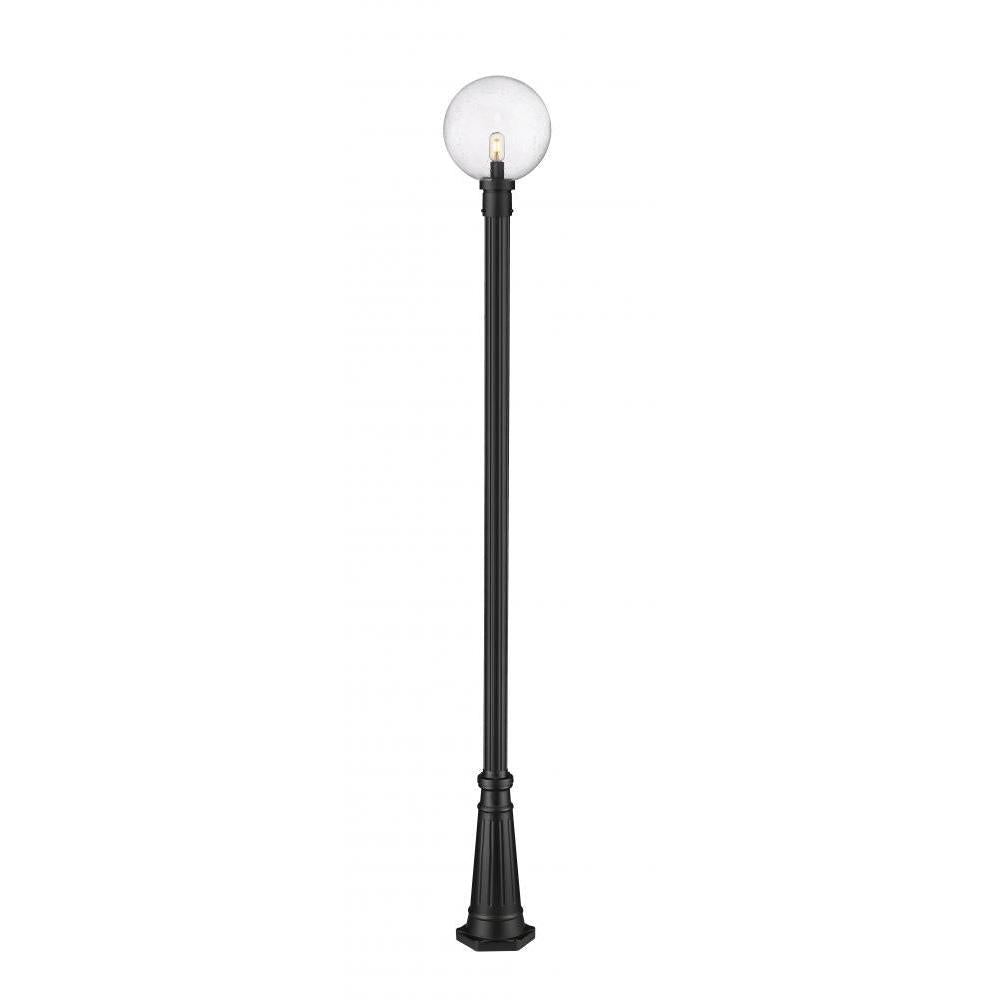 1 Light Outdoor Post Mounted Fixture-Clear Seedy