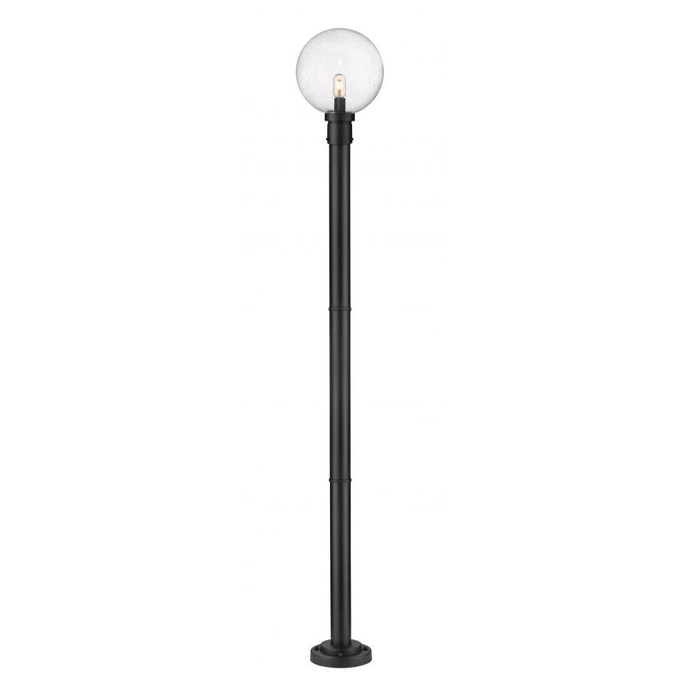 1 Light Outdoor Post Mounted Fixture-Clear Seedy