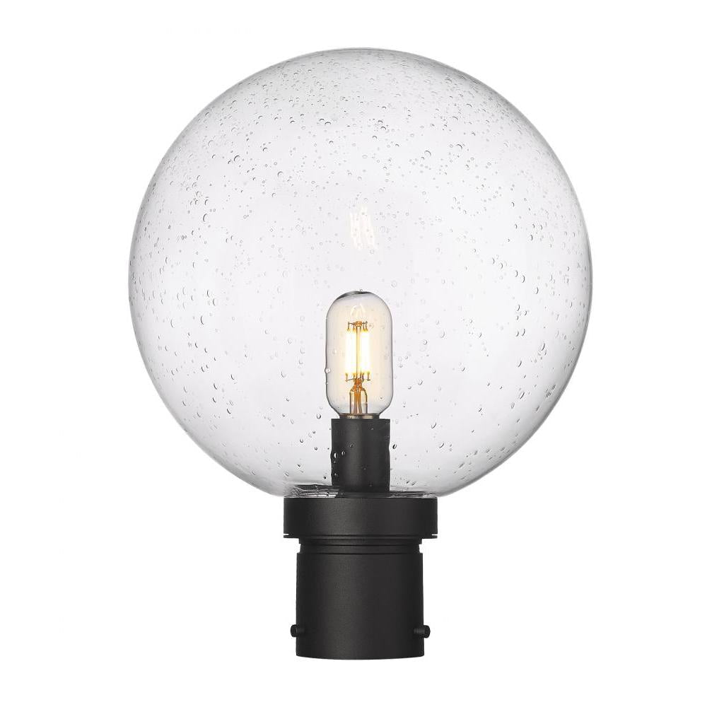 1 Light Outdoor Post Mount Fixture-Clear Seedy