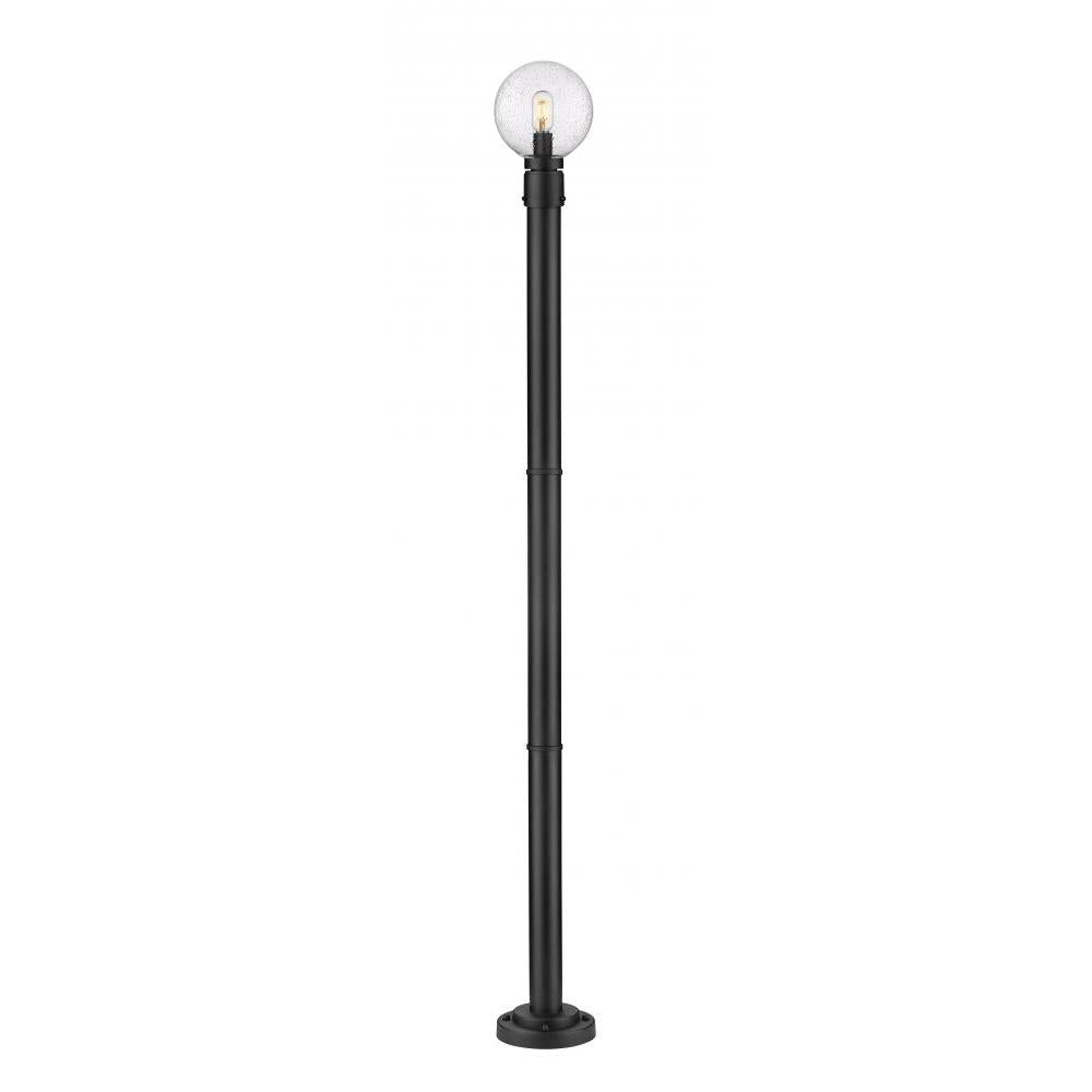1 Light Outdoor Post Mounted Fixture-Clear Seedy