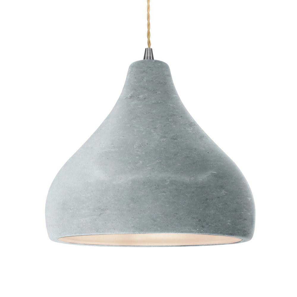 Justice Design Group RADIANCE CER-6565-CONC-NCKL-BEIG-TWST-LED1-700 Pendant - Concrete