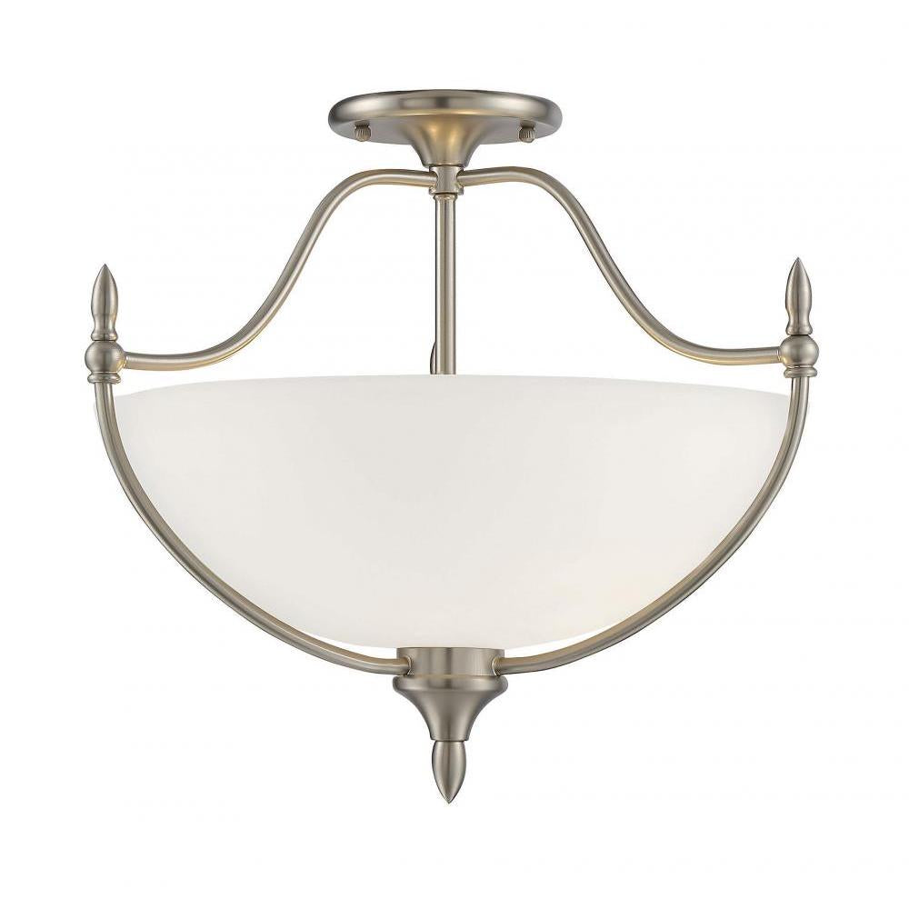 Herndon 3-Light Ceiling Light in Satin Nickel