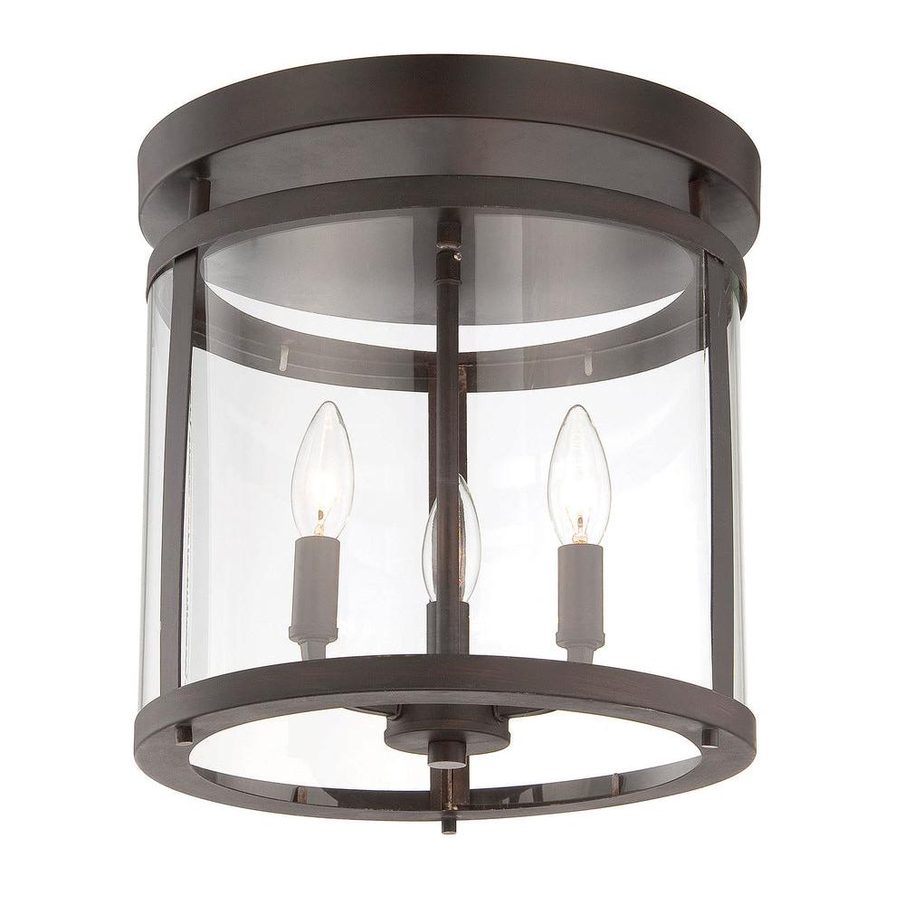 Penrose 3-Light Ceiling Light in English Bronze