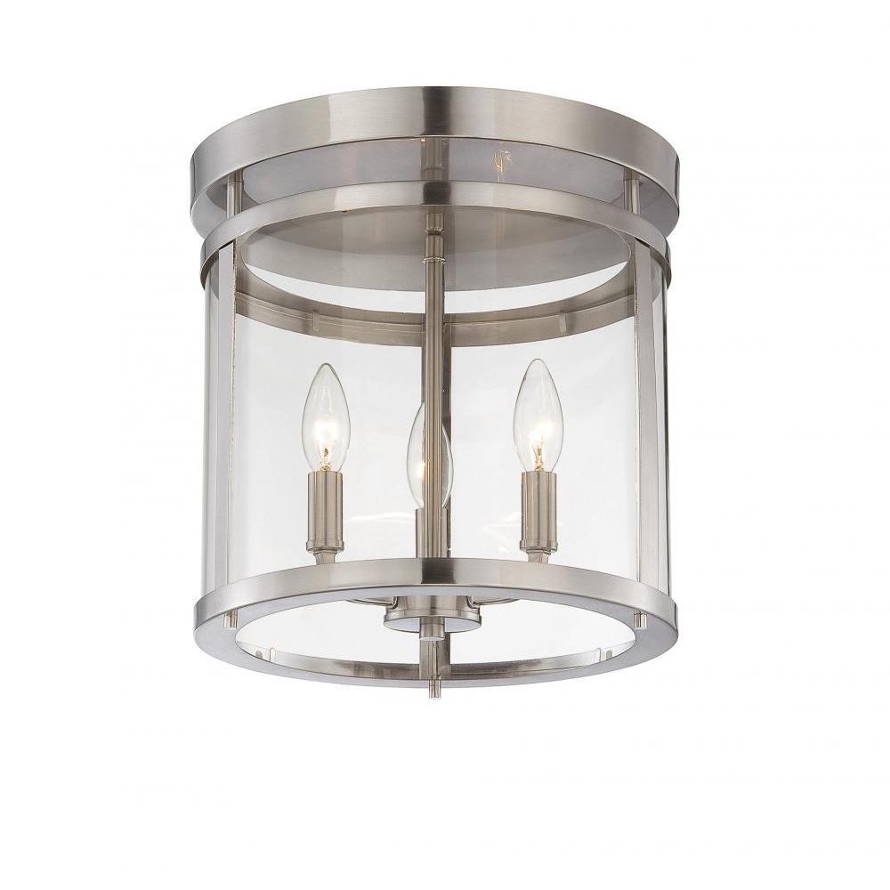 Penrose 3-Light Ceiling Light in Satin Nickel