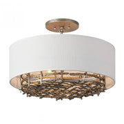 Cameo 4-Light Convertible Semi-Flush or Pendant in Campagne Luxe