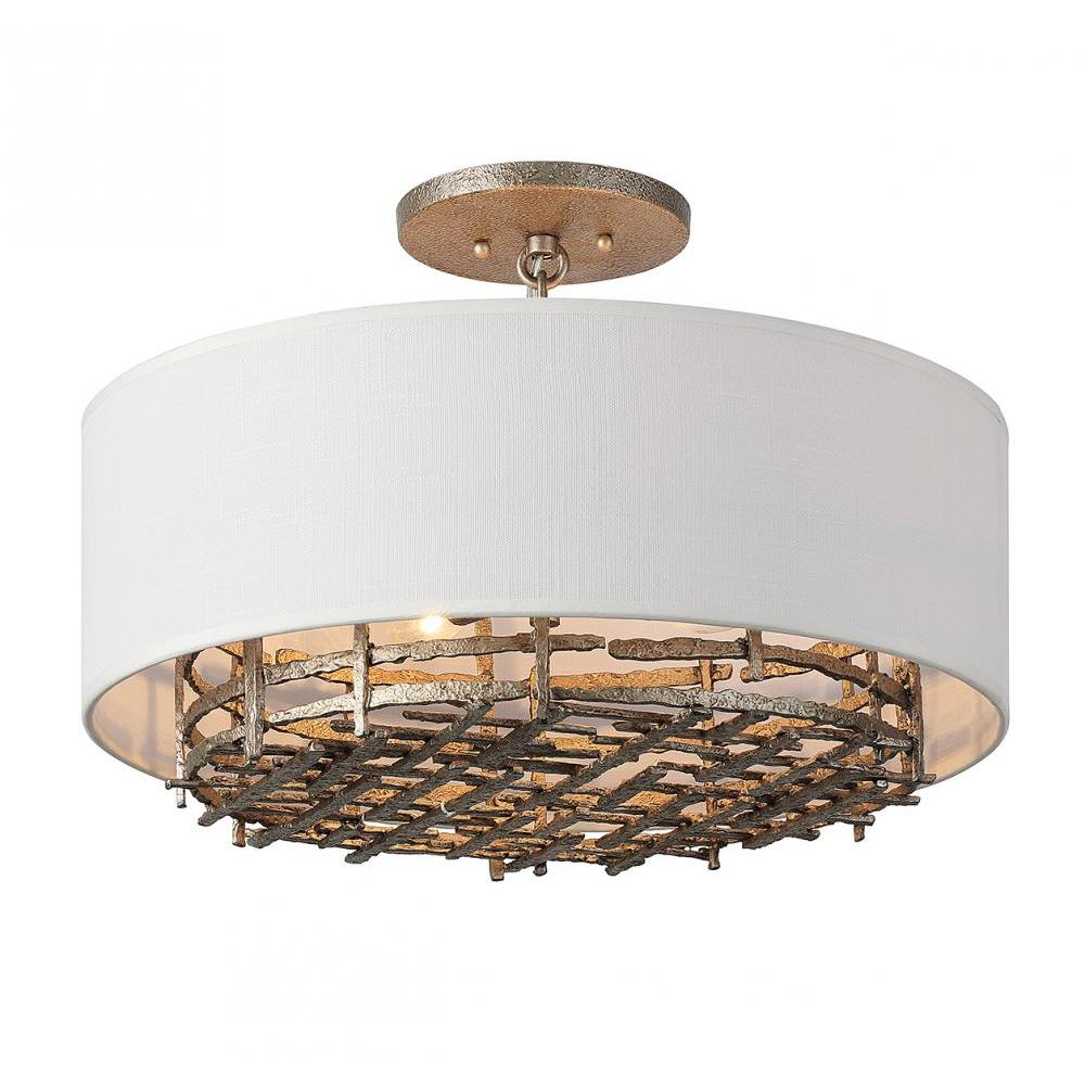 Cameo 4-Light Convertible Semi-Flush or Pendant in Campagne Luxe