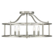Stockton 5-Light Ceiling Light in Satin Nickel