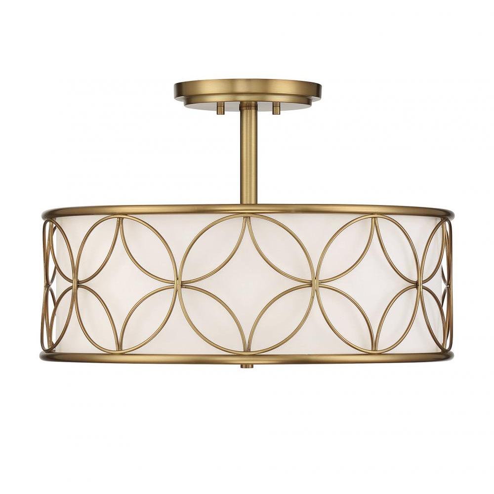 Reid 4-Light Ceiling Light in Warm Brass