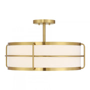 Chauncey 4-Light Ceiling Light in Warm Brass