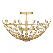 Birch 3-Light Ceiling Light in Burnished Brass