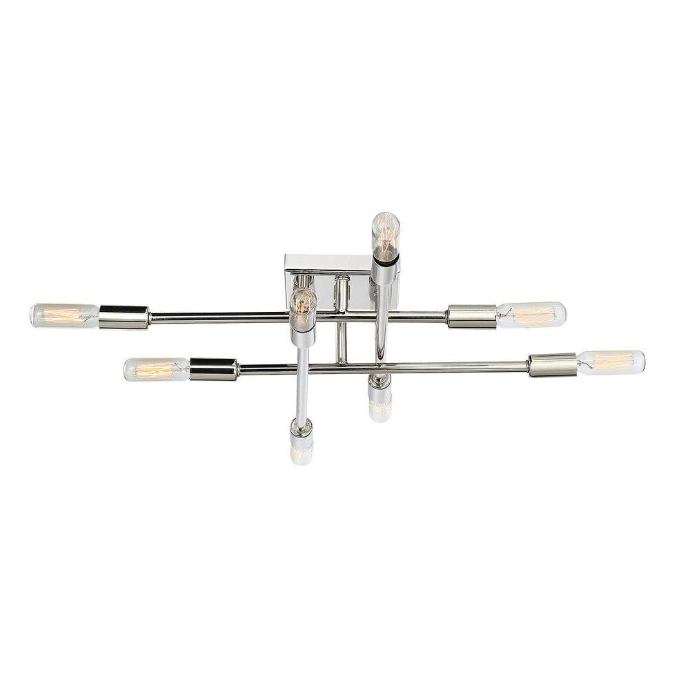 Lyrique 8-Light Ceiling Light in Polished Nickel