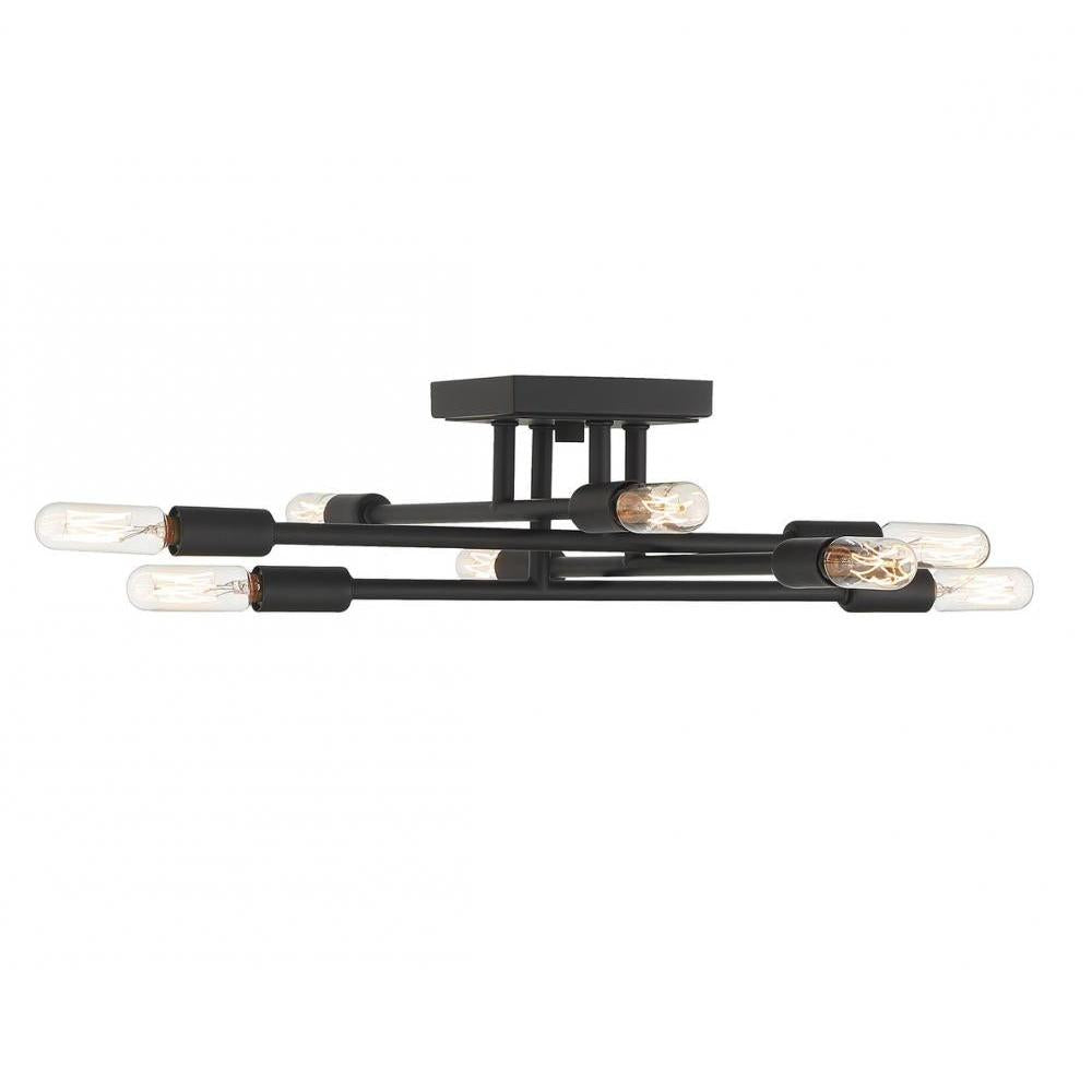 Lyrique 8-Light Ceiling Light in Matte Black