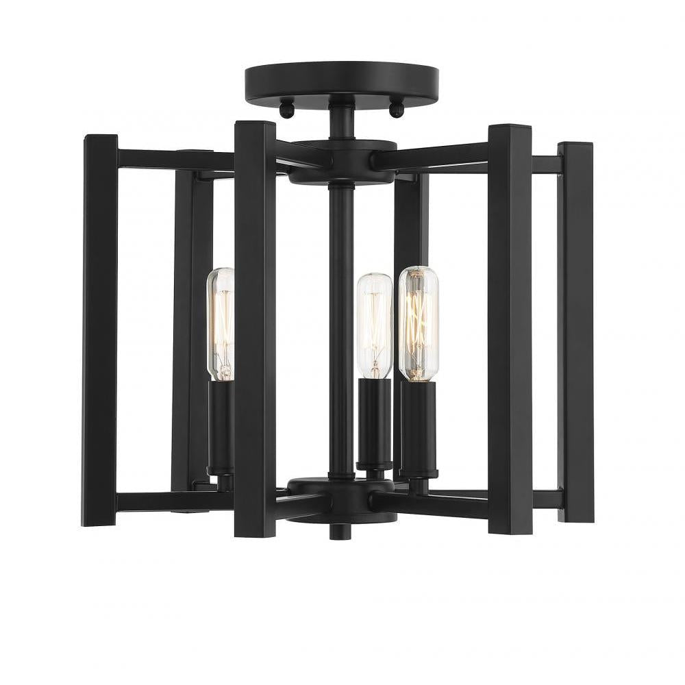 Benson 3-Light Ceiling Light in Matte Black