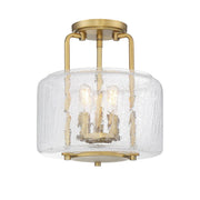 Avalon 3-Light Ceiling Light in Warm Brass