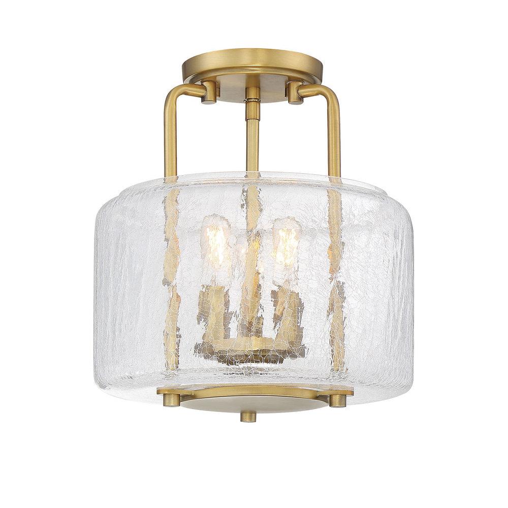 Avalon 3-Light Ceiling Light in Warm Brass