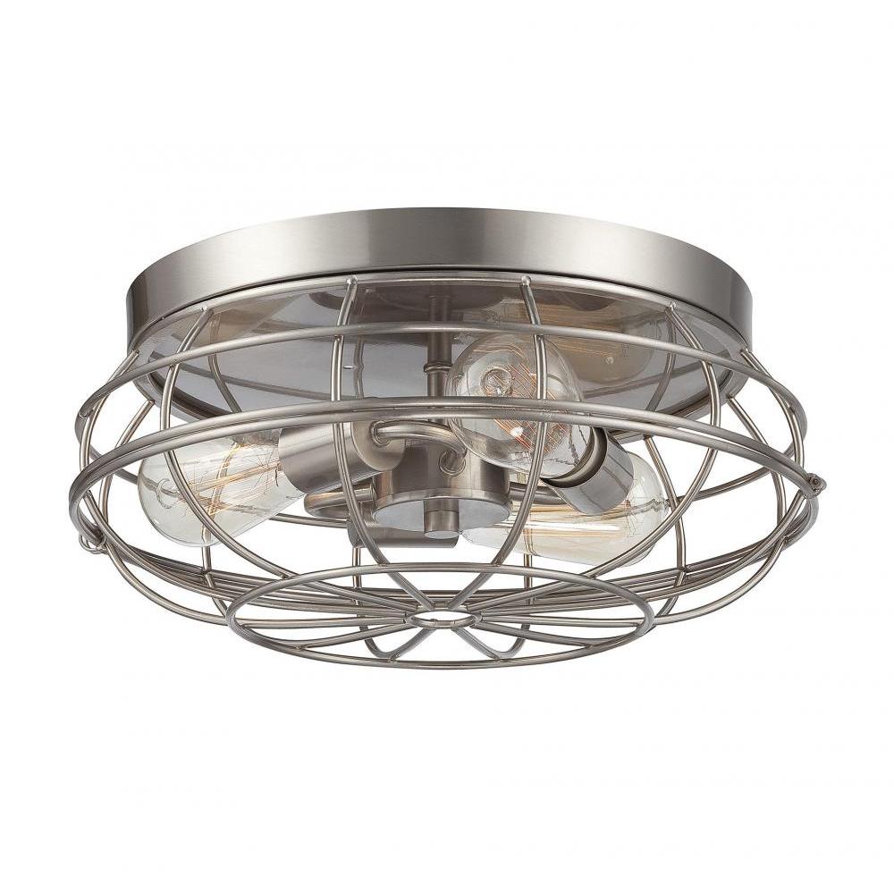 Scout 3-Light Ceiling Light in Satin Nickel