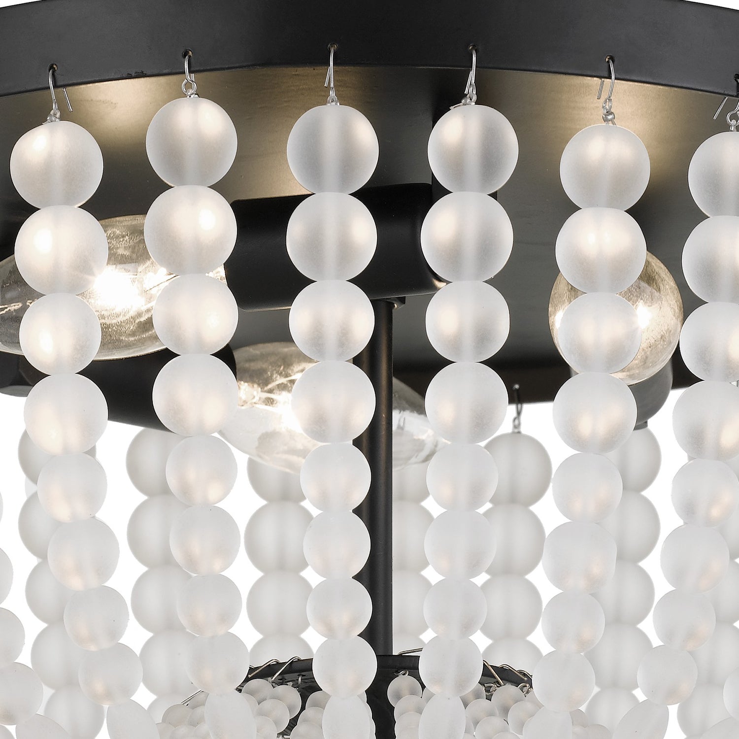 Crystorama Rylee 600-MK – 12.5 Inch – 3 Light – Semi Flush Mount Light – Matte Black – Damp Rated