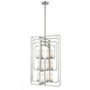 12 Light Chandelier-Matte Opal