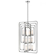 12 Light Chandelier-Matte Opal