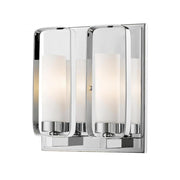 2 Light Wall Sconce-Matte Opal