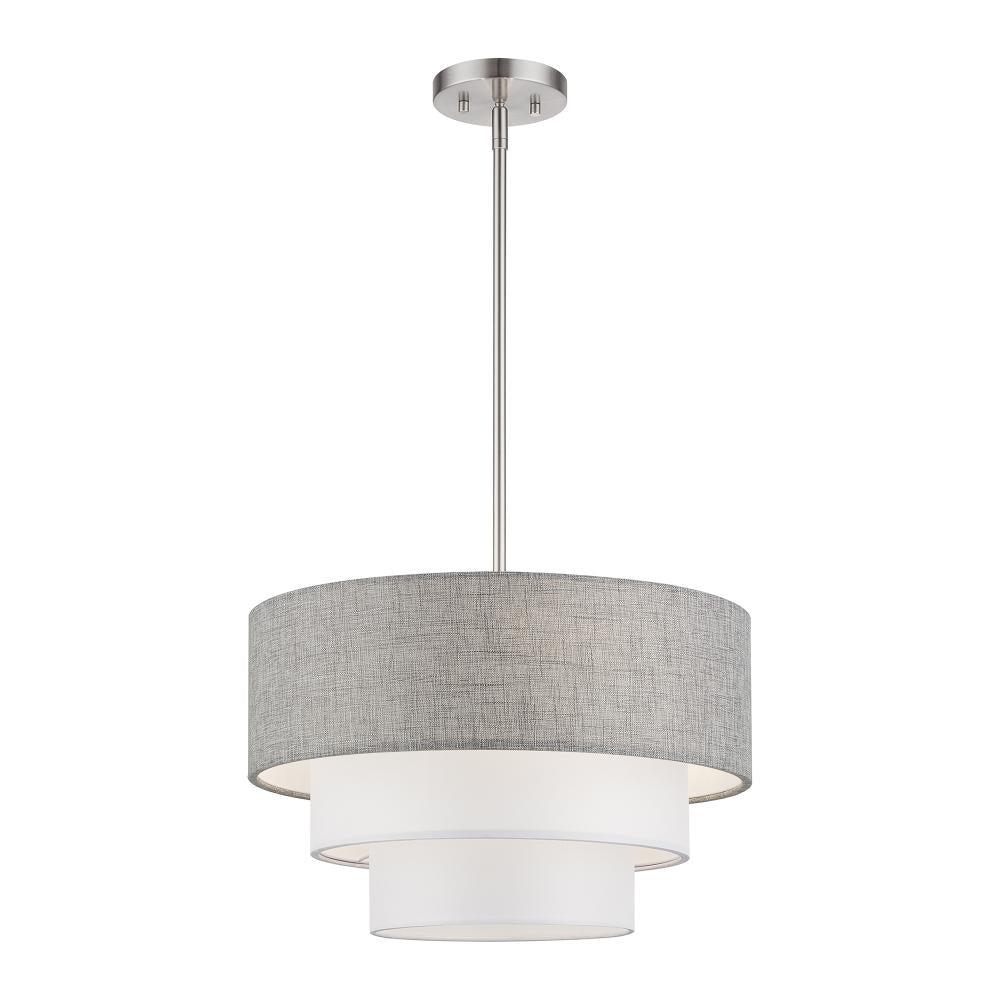 Livex Lighting BROOKMEADE 60015-91 Pendant Casual - Brushed Nickel