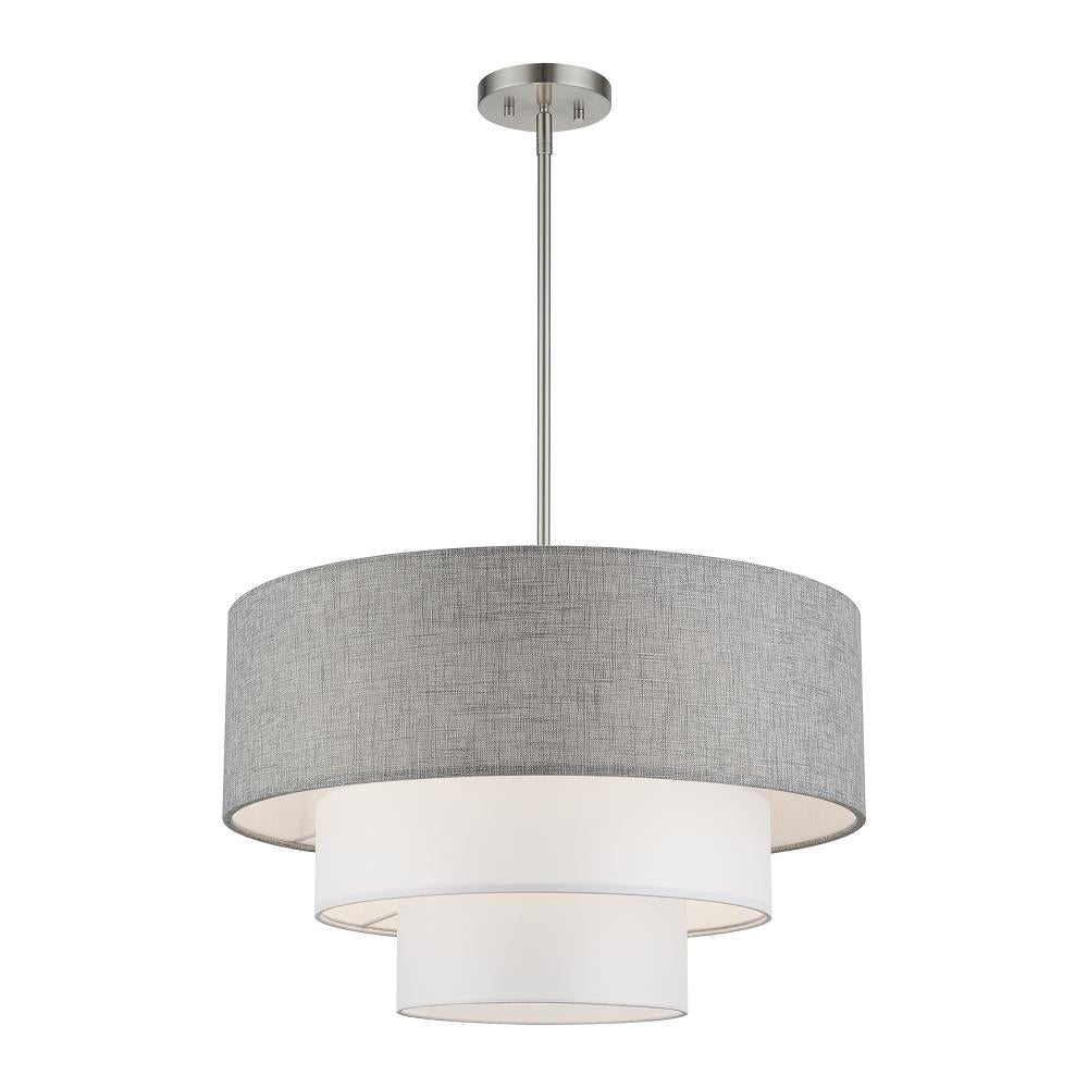 Livex Lighting BROOKMEADE 60016-91 Pendant Casual - Brushed Nickel