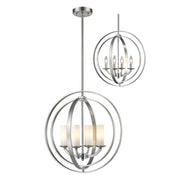 4 Light Chandelier-Matte Opal
