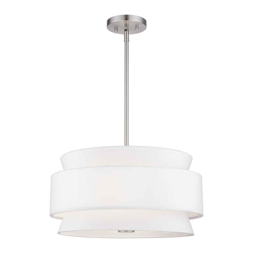 Livex Lighting FONTANA 60023-91 Pendant Mid Century Modern - Brushed Nickel