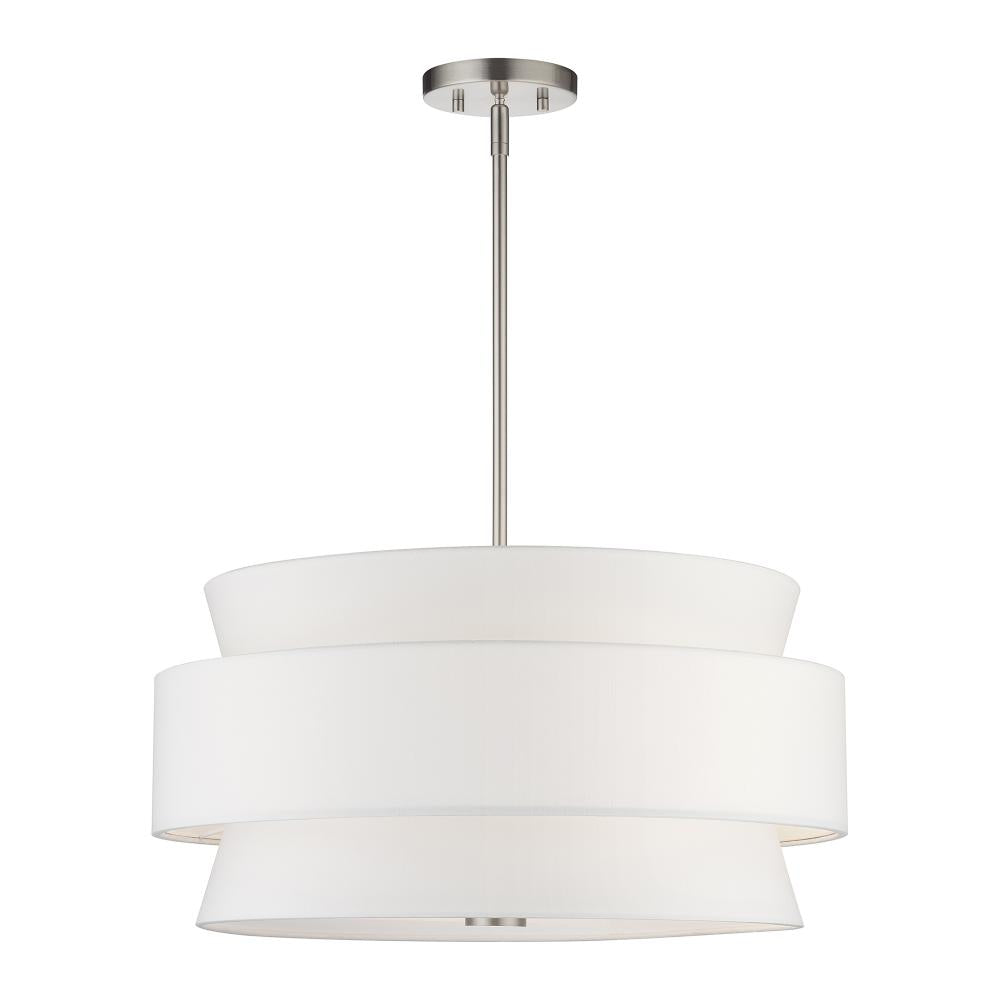 Livex Lighting FONTANA 60025-91 Pendant Mid Century Modern - Brushed Nickel