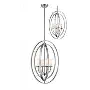 4 Light Chandelier-Matte Opal