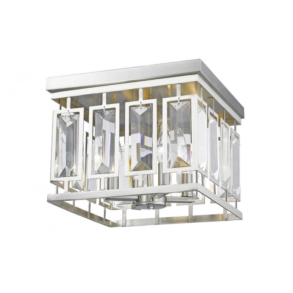 4 Light Flush Mount Light-Clear
