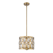 3 Light Chandelier-Heirloom Brass