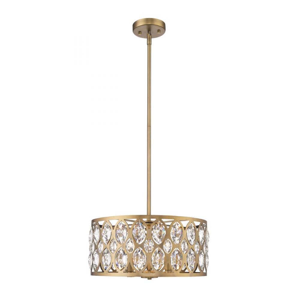 5 Light Chandelier-Heirloom Brass