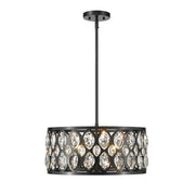 5 Light Chandelier-Matte Black