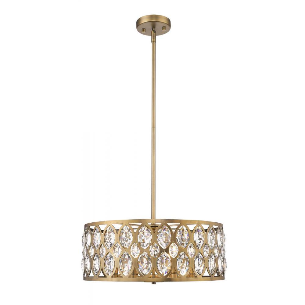6 Light Chandelier-Heirloom Brass