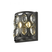 2 Light Wall Sconce-Matte Black