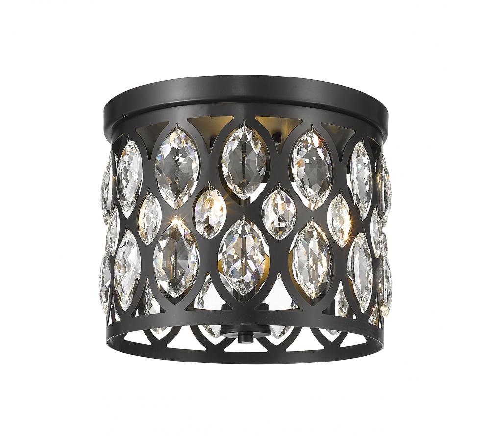 Z-Lite Lighting 6010F12MB Flush Mount Transitional - Black