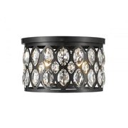 4 Light Flush Mount Light-Matte Black