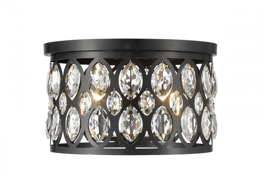 Z-Lite Lighting 6010F15MB Flush Mount Transitional - Black