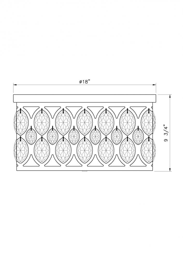 Z-Lite Lighting 6010F18CH Flush Mount - Chrome