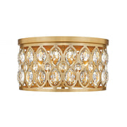 5 Light Flush Mount Light-Heirloom Brass