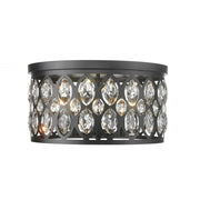 5 Light Flush Mount Light-Matte Black