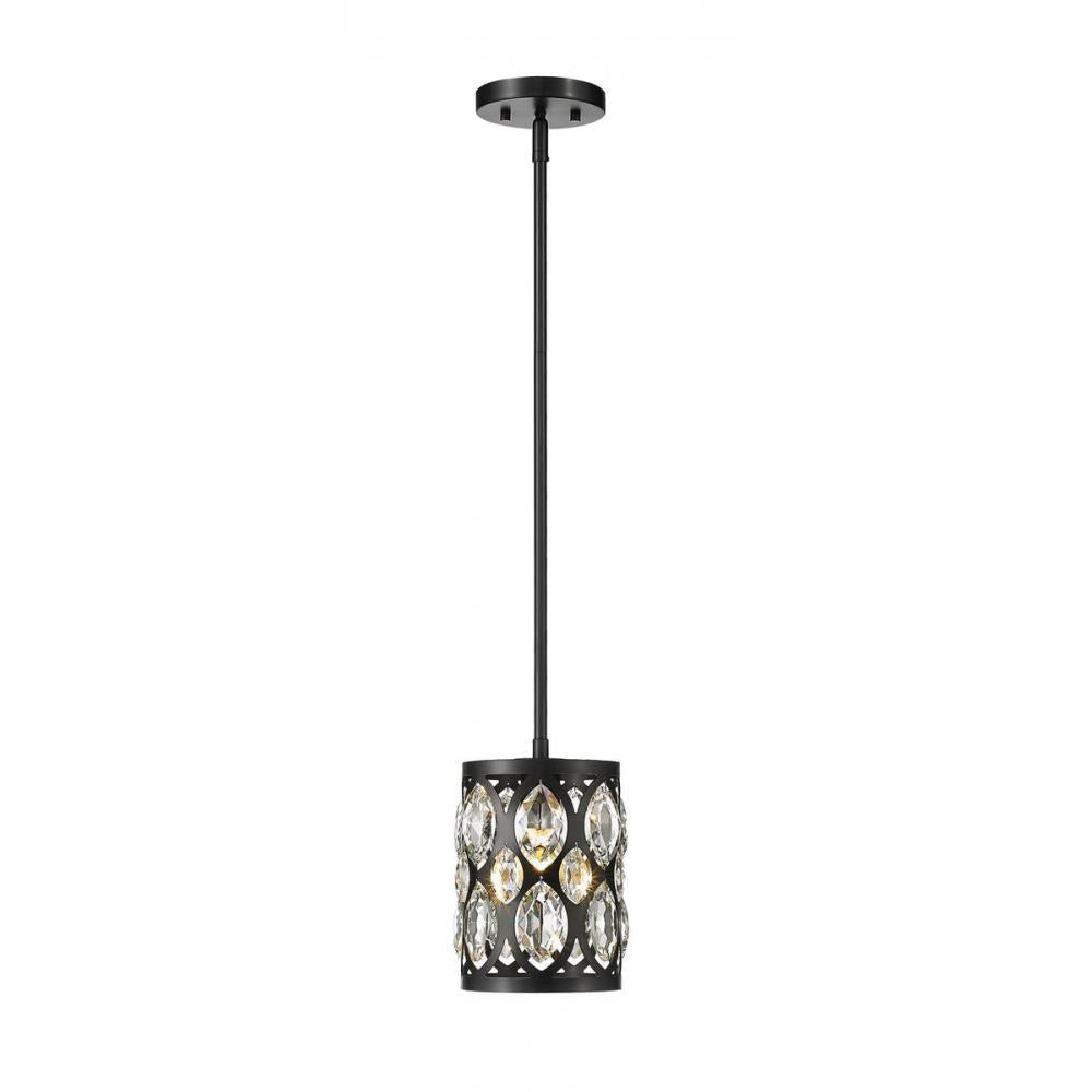 1 Light Pendant-Matte Black