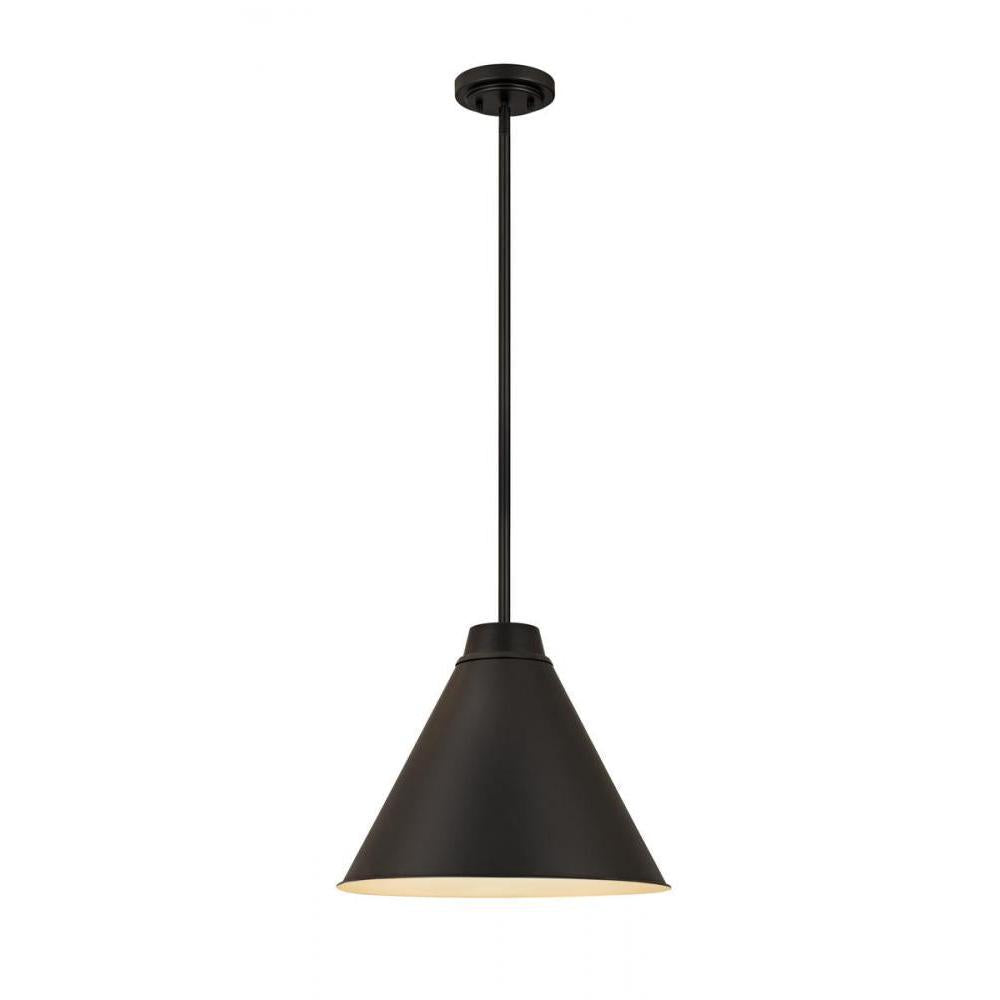 1 Light Pendant-Matte Black