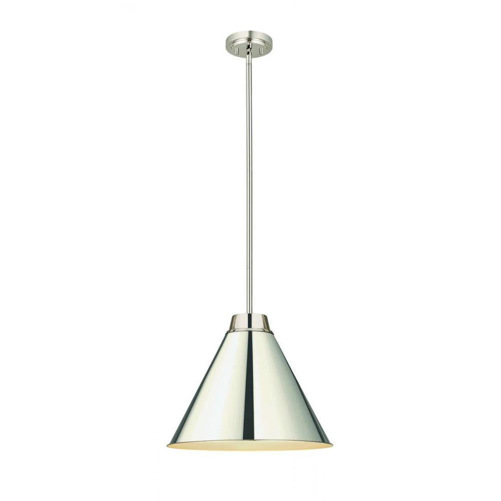 1 Light Pendant-Polished Nickel