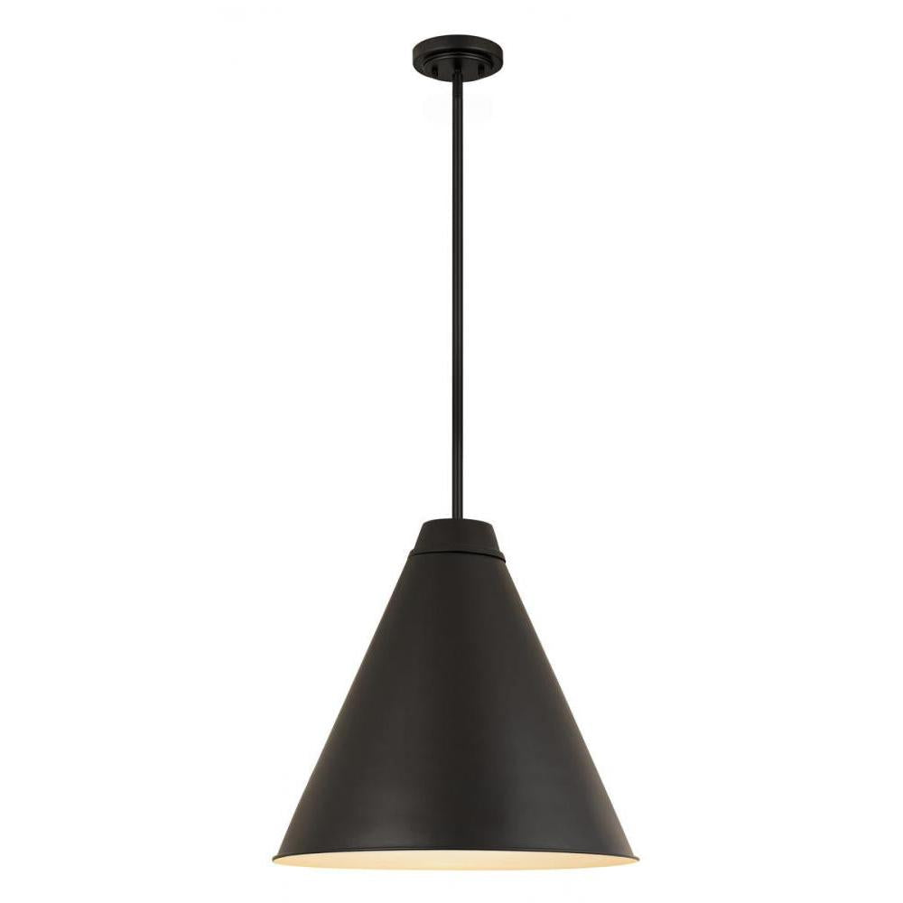 1 Light Pendant-Matte Black