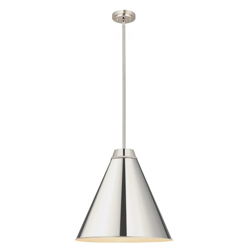 1 Light Pendant-Polished Nickel