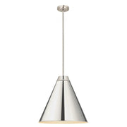 1 Light Pendant-Polished Nickel
