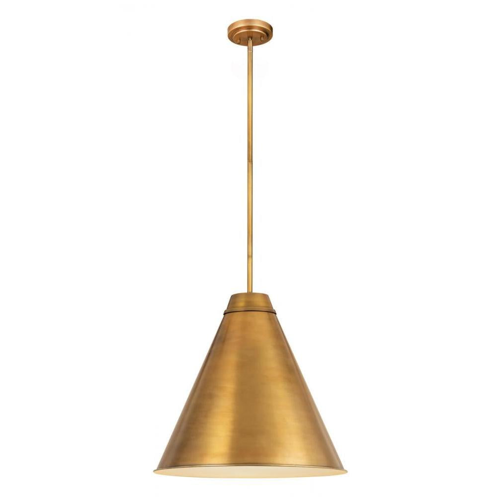1 Light Pendant-Rubbed Brass